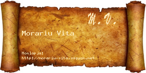 Morariu Vita névjegykártya